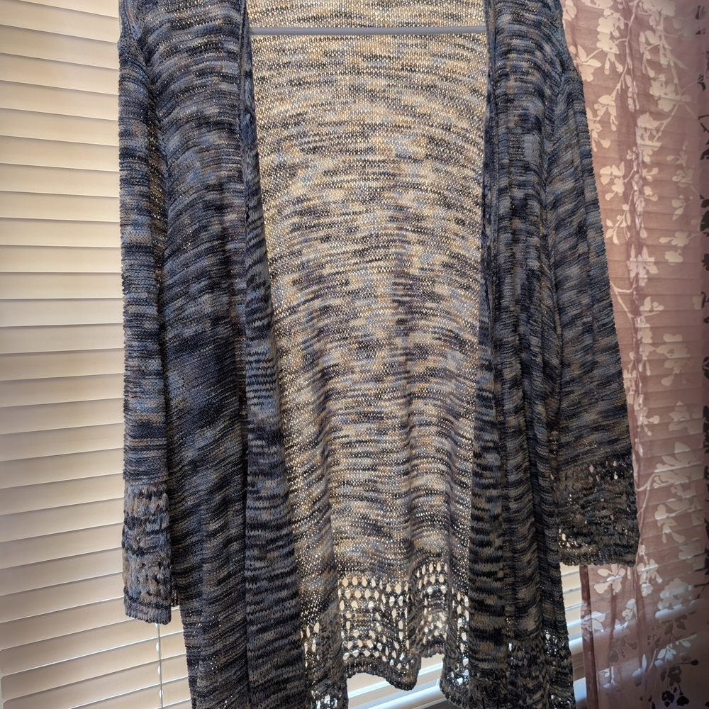 Westport Navy and Gray Knit Cardigan